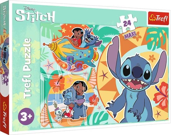 Trefl Lilo & Stitch Maxi Groot Formaat Legpuzzel - 24 stukjes - Vanaf 3 jaar