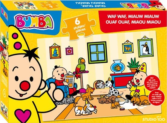 Bumba - Puzzel - 6 st - Waf waf, miauw miauw - FSC MIX