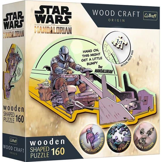 Trefl De Mandaloriaan Hereniging Lucasfilm Star Wars Hout Houten Legpuzzel - 160 stukjes - Vanaf 6 jaar