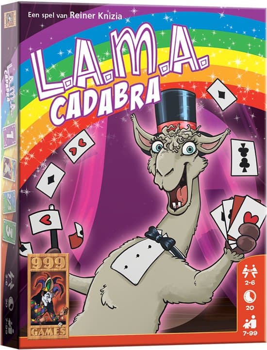 999 Games - LAMA: Cadabra - Kaartspel - Gebaseerd op het populaire L.A.M.A. - Familiespel - Gezelschapsspel - Klein cadeautje