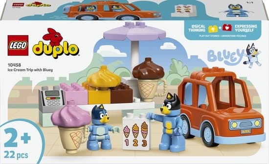 LEGO DUPLO Bluey: Een IJsje Halen met Bluey Speelgoed Ijsjes Bouwpakket voor Kinderen 10458