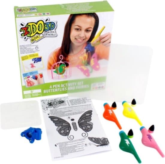 IDO3D Ultra 3d Knutselset Butterfly Fairies - Creatieve hobby's - 3D tekenen - Nieuwe gelformule die snel droogt