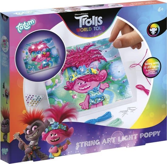 Totum Trolls String Art Light Up Poppy - Knutselset met LED lichtjes