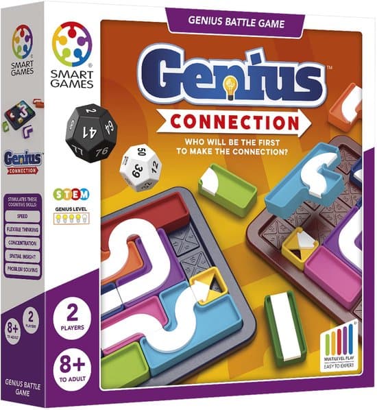 SmartGames Genius Connection - Snel & Strategisch Puzzelspel - 720 uitdagingen - Voor 1 als 2 Spelers - Vanaf 8 Jaar