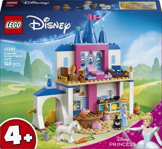LEGO® ǀ Disney Princess Assepoesters Kasteel met Dierenvriendjes - Bouwspeelgoed voor Kinderen met Assepoester en 4 Dieren - 43283
