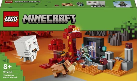 LEGO Minecraft Hinderlaag bij het Nether-portaal Actie Speelgoed voor Kinderen 21255