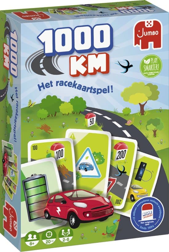 Jumbo - 1000KM - Nederlandstalig Bordspel - vanaf 6 jaar - 2 tot 4 spelers