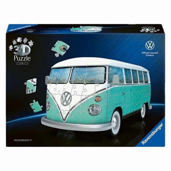 Ravensburger - Iconics: Volkswagen T1 - 3D Puzzel - 162 Stukjes - Bouwset voor kinderen vanaf 8 jaar