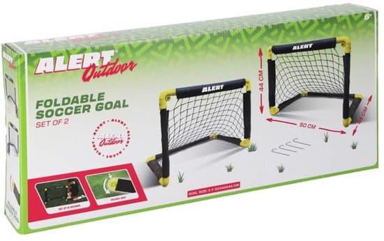 Alert Voetbaldoel 2 Stuks - Voetbalgoal 50x44x44 cm - Voetbal Goal Opvouwbaar - Voetbal Training