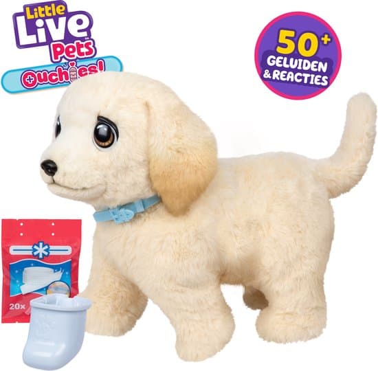 Little Live Pets - Ouchies Puppy Cooper - Interactieve knuffel