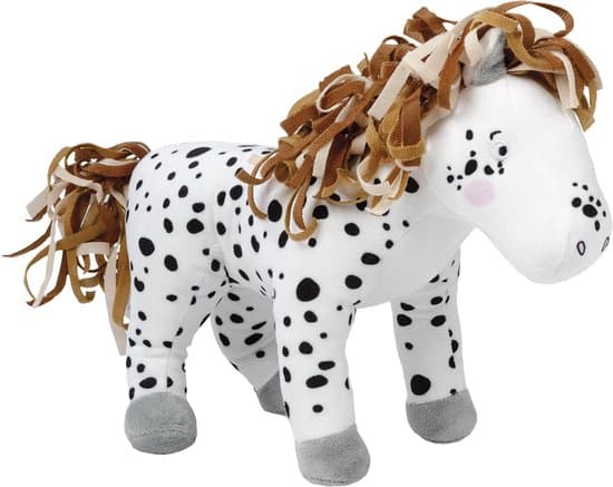 Fien & Teun pony knuffel 30 cm pluche Stip de pony - baby peuter speelgoed - 1 jaar, 2 jaar, 3 jaar, 4 jaar - Bambolino Toys