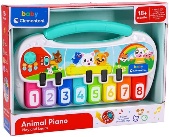 Clementoni - Babyspeelgoed - Dierenkeyboard - Piano - vanaf 18 maanden