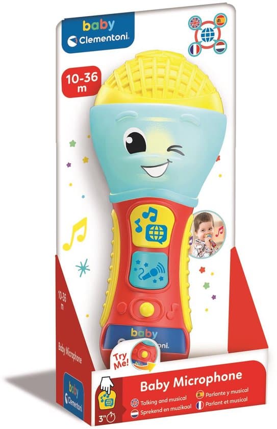Clementoni - Baby speelgoed - Sprekende Microfoon - Leren praten - Vanaf 10 maanden