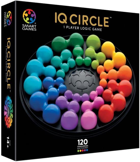 SmartGames IQ Circle Deluxe - IQ Deluxe Logisch Denkspel & Premium Breinbreker - Geometrische Puzzel met 120 Opdrachten - Luxe Cirkel Puzzel - Solospel voor Tieners en Volwassenen - Vanaf 14 Jaar