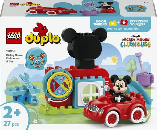 LEGO DUPLO ǀ Disney Mickey Mouse Clubhuis en Auto Bouwpaar Speelgoed voor Peuters 10454
