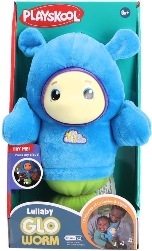 Playskool Gloeiworm knuffel nachtlampje muziekfunctie baby speelgoed.