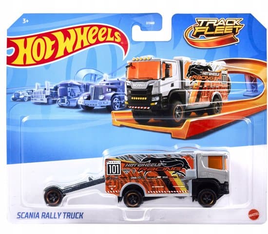 Hot Wheels Scania Rally Truck Transporter Speelgoed Vrachtwagen ( 1 willekeurig model )