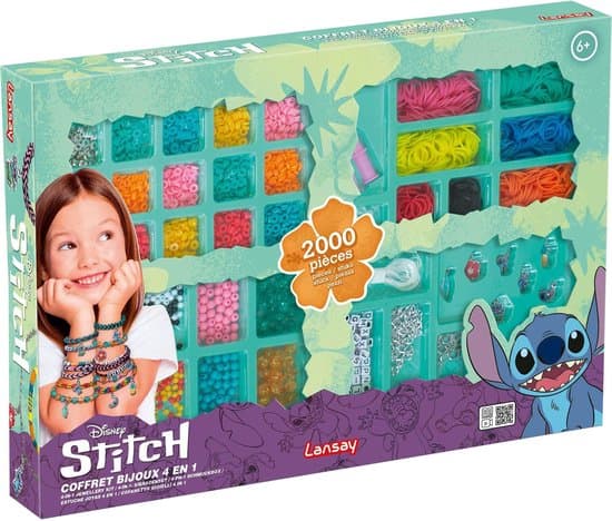 Stitch sieraden set 4 in 1 - Disney juwelenkoffer knutselset.