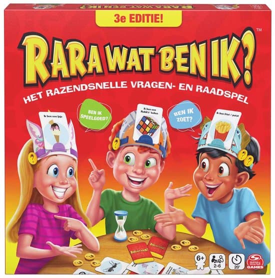 RARA wat ben ik? Hedbanz 3e editie 2025 - Nieuwe kaarten en hoofdbanden - 2-6 spelers