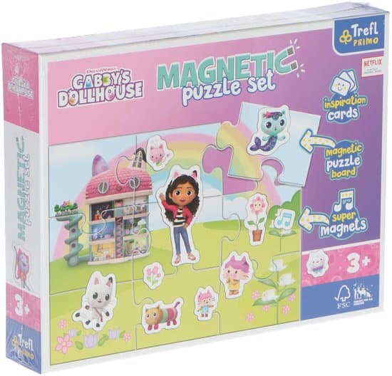 Trefl magnetische puzzel Gabby's Poppenhuis - educatief speelgoed.