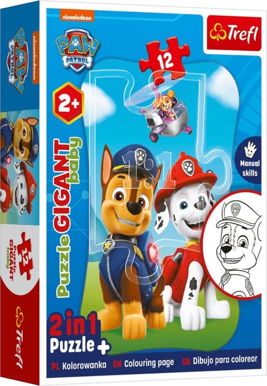 Paw Patrol inkleur puzzel