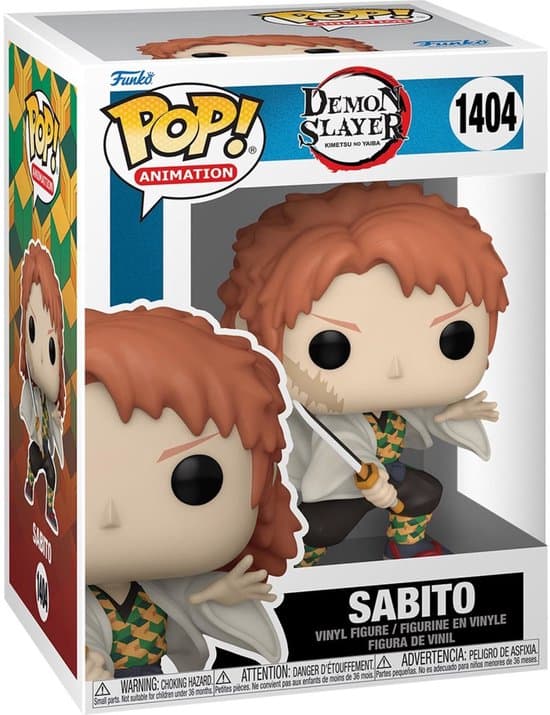 Demon Slayer Sabito vinyl figuur nr. 1404 Funko Pop! meerkleurig