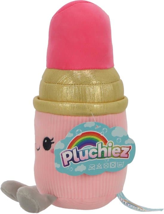 Pluchiez pluche lippenstift - parfum knuffel speelgoed 2 assorti.