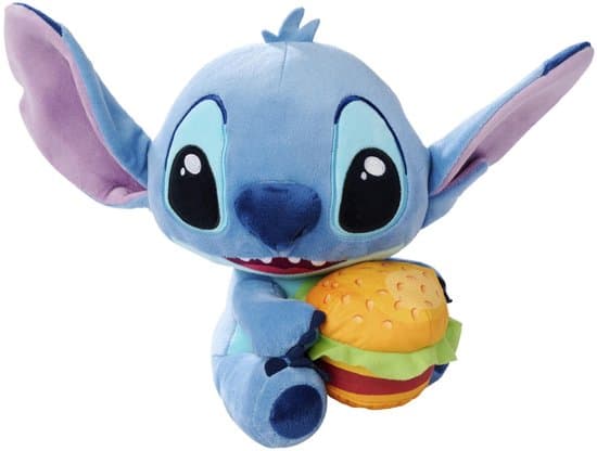 Lilo & Stitch Stitch Burger Unisex Pluchen figuur - blauw - Standard