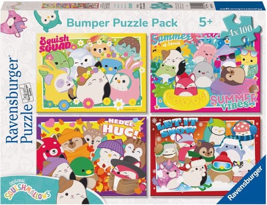 Squishmallows Puzzel 4-in-1, 100 stukjes