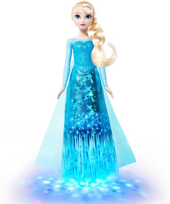 Disney Frozen Zingende Elsa modepop met lichtjes en muziek - zingt 'Let It Go' in 4 talen