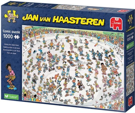 Jan van Haasteren - Skateboarden In De Bowl - 1000 stukjes puzzel - Legpuzzel