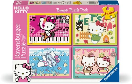 Hello Kitty - Puzzel - 100 Stukjes - 4 in 1