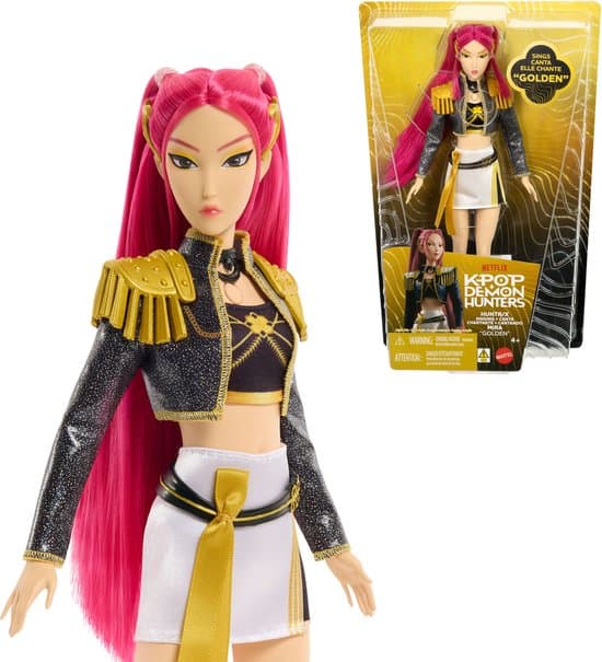 KPop Demon Hunters HUNTR/X Mira 'Golden' zingende pop in outfit