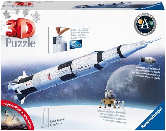 Ravensburger Apollo Saturn V Rocket - 3D Puzzel - 440 stukjes