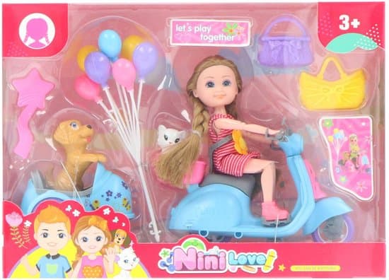KiddyGo poppen speelset met accessoires - modepop - multicolor.