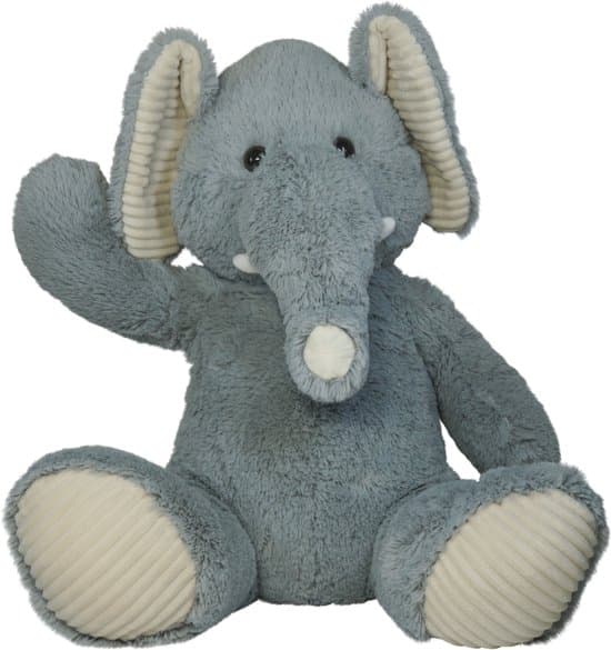 JollyPluche - Zachte Knuffel Olifant - Knuffel - Olifant - Knuffels - Pluche Olifant - Knuffel Olifant - Zacht - Licht Grijs - 70 cm