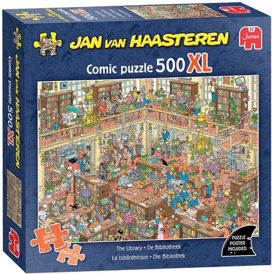 Jan van Haasteren 500XL - De Bibliotheek - 500 stukjes puzzel - Legpuzzel volwassenen - XL puzzelstukjes
