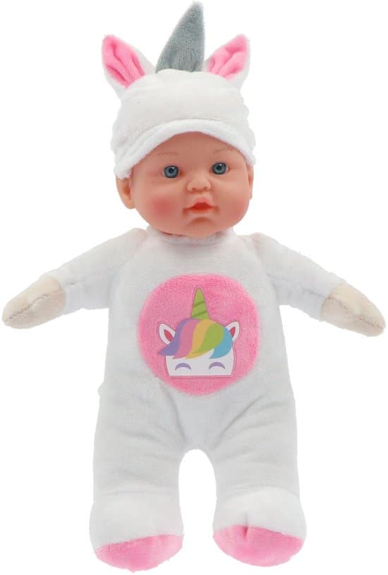 My Beautiful Dollsroom pop knuffel 31 cm eenhoorn - zachte pop vanaf 1 jaar.