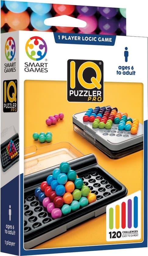 SmartGames IQ Puzzler Pro - Logisch Denkspel & Reispuzzel - 120 Opdrachten in 2D en 3D - Educatief Solospel voor Kinderen en Volwassenen - Vanaf 6 Jaar